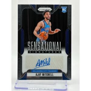 2024-25 Panini Prizm Ajay Mitchell Rookie Sensational Auto OKC Thunder RC